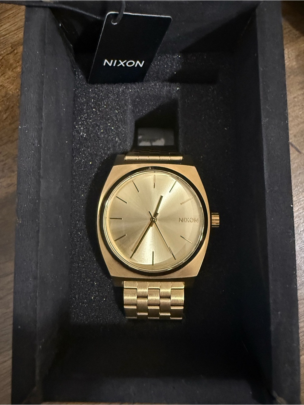 Nixon Unisex Time Teller Watch Gold